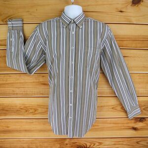Maker & Company Dress‎ Shirt Classically Tailored Mens Size L Multicolor Striped